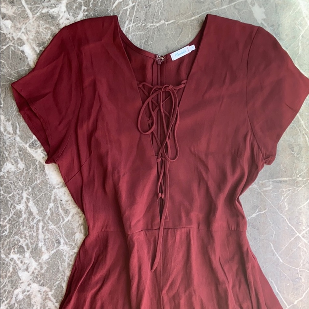 Romantic Marabelle Burgundy Dress